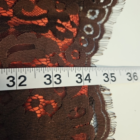 Christina Wu Brown Lace Pearl & Diamond Waist Short Formal Dress Sz 8 Whimsigoth - Picture 10 of 12